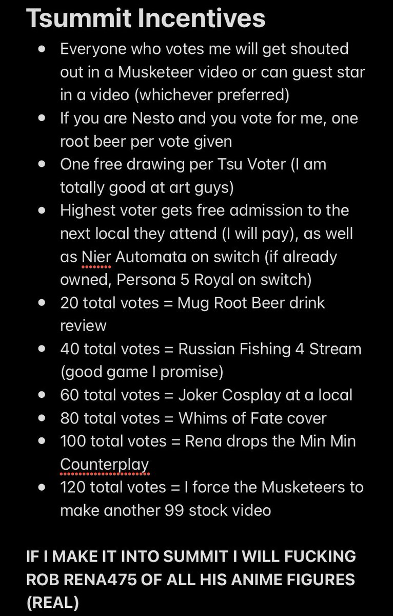 Brave_Tsubasa's tweet photo. VOTE FOR TSU BABY TSU SWEEP AT TSUMMIT
VOTE TSU AND ALL YOUR DREAMS WILL COME TRUE
MANY INCENTIVES MANY FUNNIES EVERY VOTE COUNTS EVERY VOTE MATTERS
A VOTE FOR TSU IS A VOTE FOR YOU!!!! https://t.co/blfFs7M3tk
