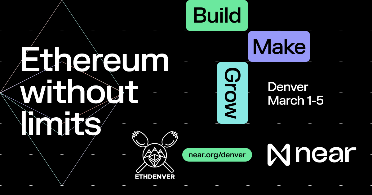 NEARProtocol's tweet photo. Two days and counting,
Our excitement is mounting.
NEAR Day, here we come,
To have fun, build and make some
#NEARDenver. March 2nd. Denver. 🔽
https://t.co/HM980Tq6dD https://t.co/QPYWWFmGZY