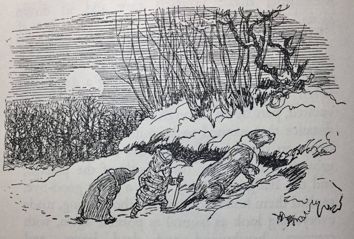 As he hurried along, eagerly anticipating the moment when he would be at home again among the things he knew and liked, the Mole saw clearly that he was an animal of tilled field and hedgerow, linked to the ploughed furrow, the frequented pasture, the lane of evening lingerings