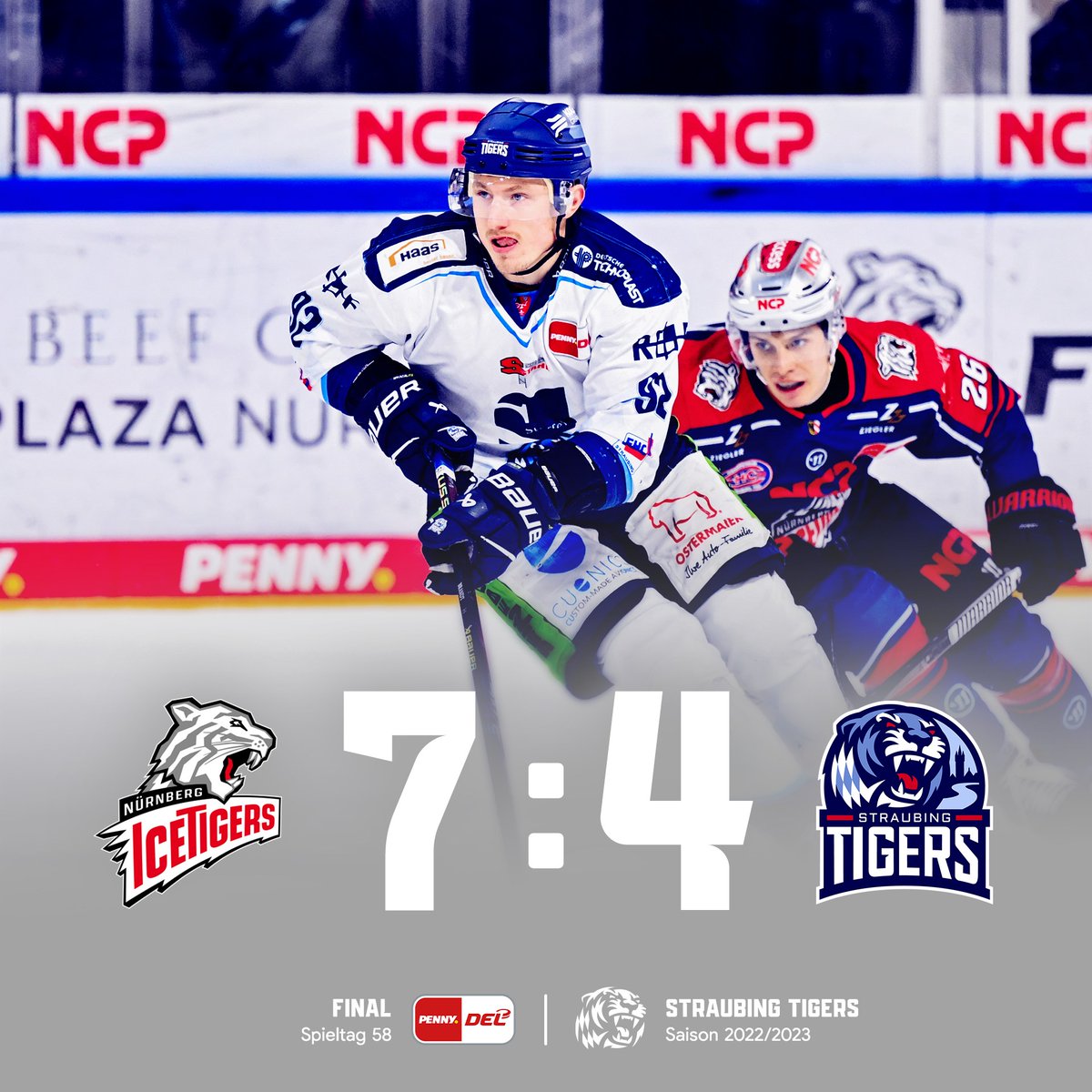 srtigersfans's tweet photo. 1:4, 3:4, 3:6, 2:3, 3:4 und heute 4:7 - die Negativserie der @straubingtigers in Nürnberg geht weiter!
#NITvsSTR | 7:4 | ENDSTAND
#tigershockey #straubing #pennydel #nitstr https://t.co/fsxFs52GcK