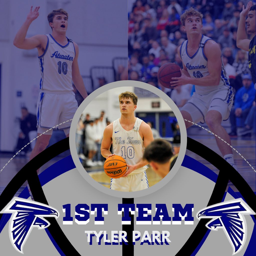 ATWBoysHoops's tweet photo. Congrats to Tyler Parr on his 3rd, 1st Team All League Award. 

56 FG%, 37 3FG%, 83 FT% in league. Extremely efficient. Coach could never figure out how to get him to shoot more. Best guess was make every team wear an El Cap jersey. 

 Led team in assists, 2nd in PTs and REBs https://t.co/LCcXiDSHHu