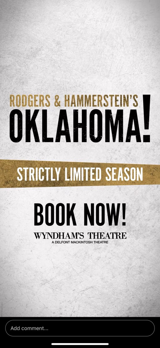 Tonight we are at the #pressnight for OKLAHOMA! (@OklahomaWestEnd) featuring our brilliant Arthur Boan (@ArthurBoan)! We’re joined by @maxsmurphy from @KVHendry! 

#WestEnd #Theatre #Oklahoma #Musical #Casting #Acting #Actors #Agents