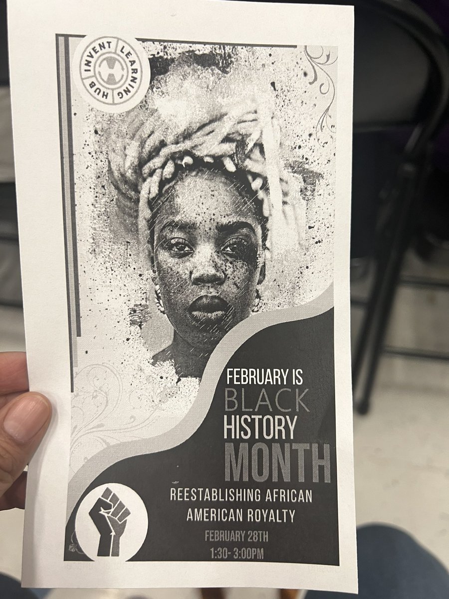 KateriW's tweet photo. I am so grateful to have attended the @inventlearning Black History Month celebration today! Their students and staff put on an incredible program that included song, dance, art, and poetry. It was so beautiful! https://t.co/w1Af9bZAmp