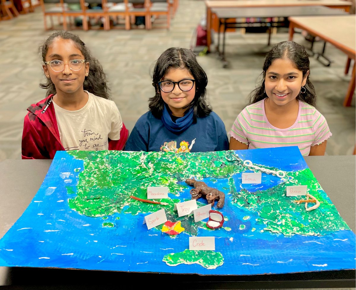 HiRMS_library's tweet photo. Look what these historians created in their I/E block! It’s on display in the MC so you can see what each Ancient Greek city-state (or “polis”) was known for.

@hickoryridgemid https://t.co/ov19E3dLM6