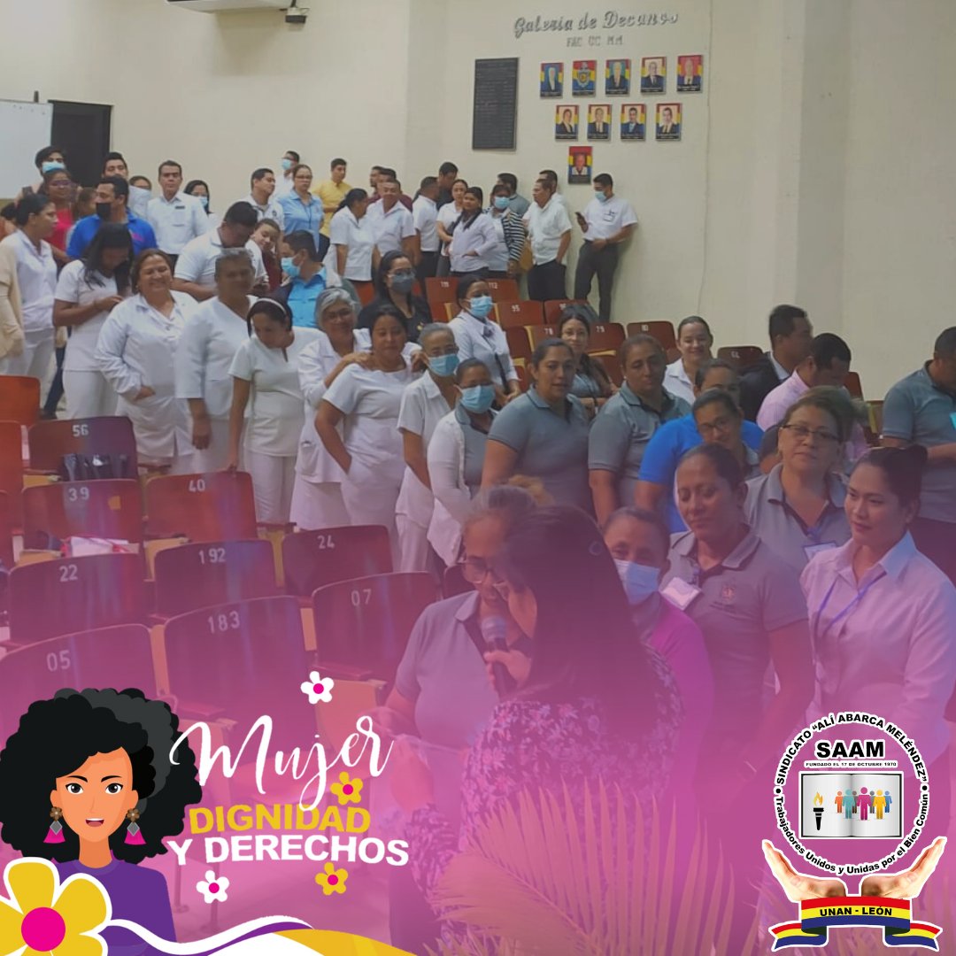 saamunanoficial's tweet photo. El día de hoy martes 28 de febrero en el marco de Conmemoración al Día Internacional de la Mujer se llevó a cabo el TALLER MUJER, DIGNIDAD Y DERECHOS en coordinación con RRHH, SAAM y MINIM impartido al personal Administrativo de la Bicentenaria UNAN-León. ❤️🖤 #PuebloVictorioso https://t.co/8b4kSTNDzS