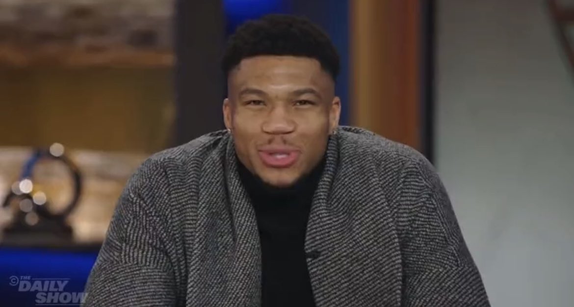 DrGuru_'s tweet photo. Shannon Sharpe on Giannis roasting KD on the Daily Show:

“It wasn’t cute and was unnecessary. Remember what you were doing before you traded for Jrue Holiday and before Middleton came of age? You weren’t carrying anything anywhere.”

(via @undisputed) https://t.co/JN0MqHUdnv