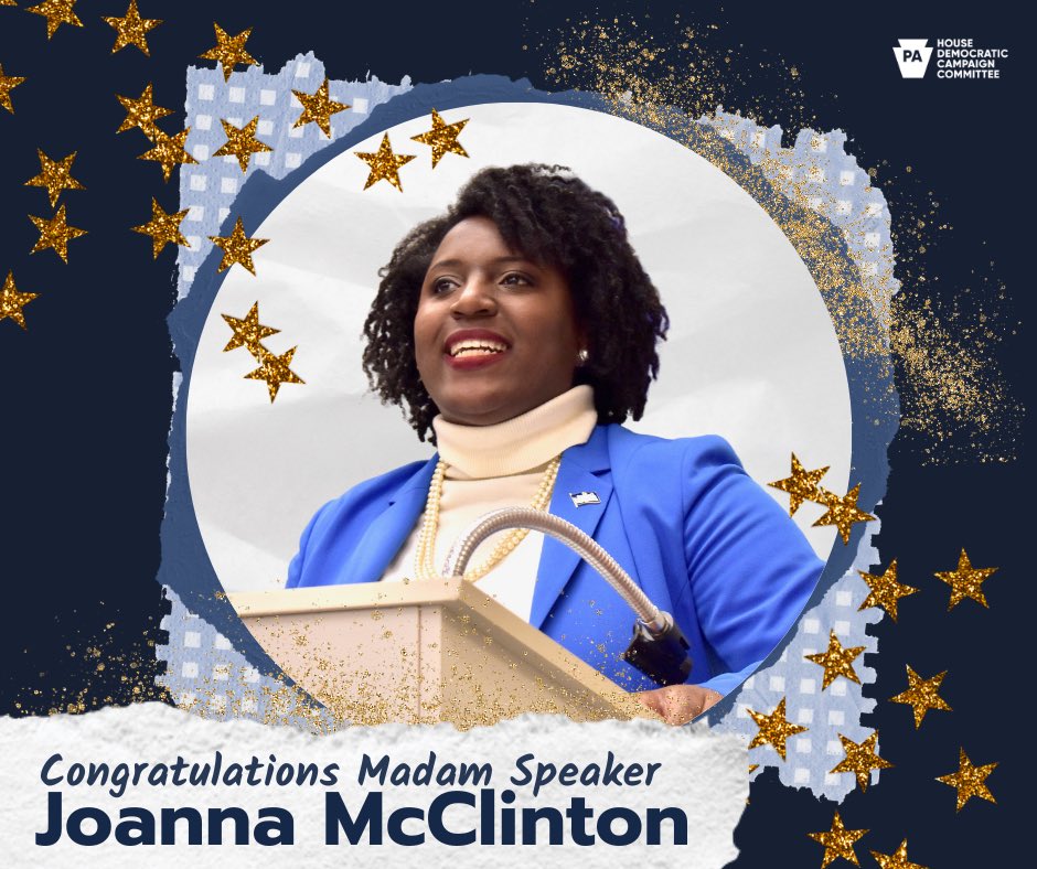 PAHDCC's tweet image. Today @Joanna4PA made history as the first woman to be elected Speaker of the PA House! 

Congratulations, Madam Speaker!