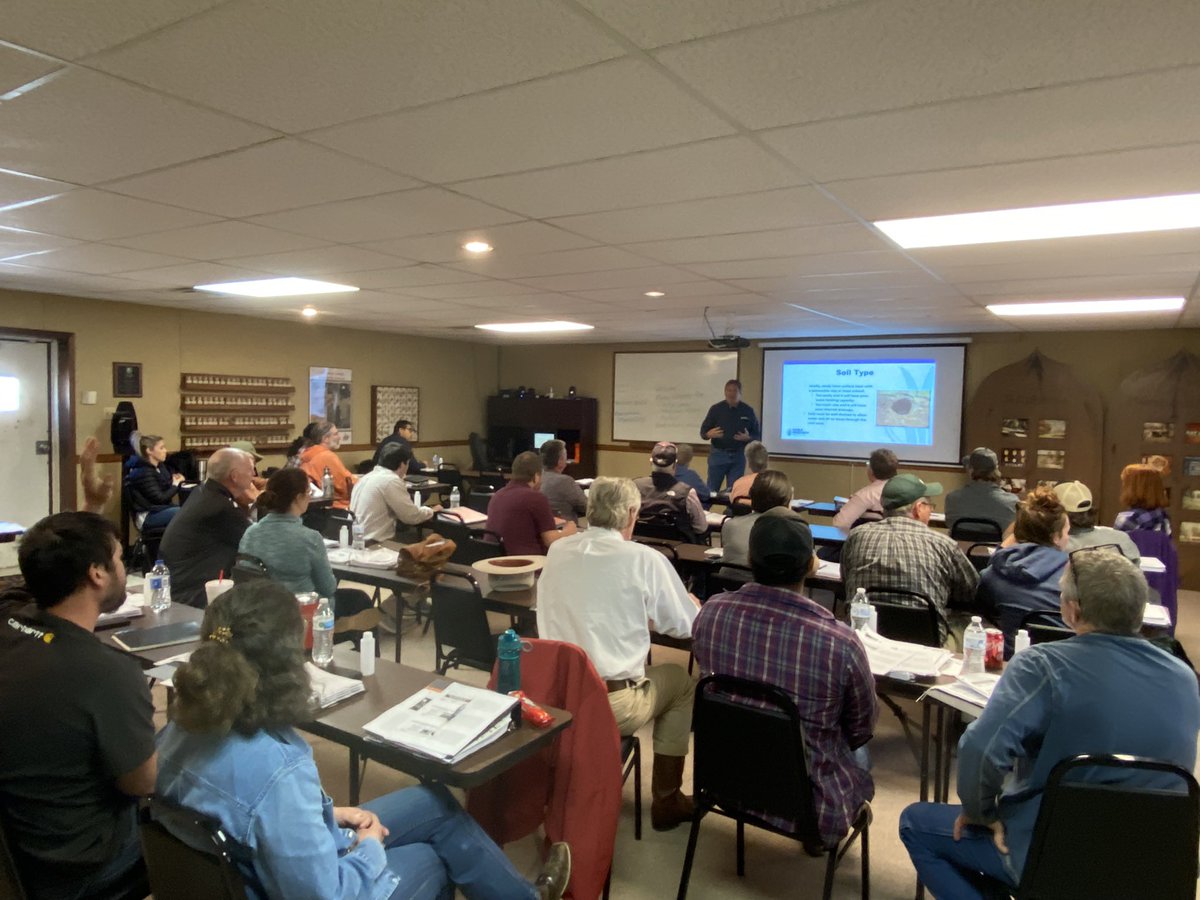 beckyleecarroll's tweet photo. 2023 Pecan Management class started today! We have a full class with students from all over Oklahoma and a couple of Texans. Charlie Graham talks site selection. @okstate_ag #okpecans @americanpecan https://t.co/yAPBYIIBIZ