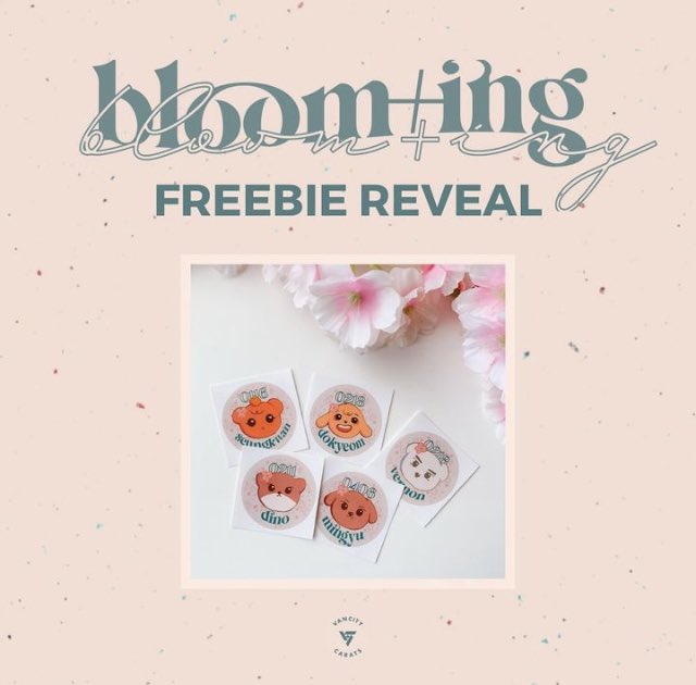 🌸Bloom+ing freebies🌸 
How cute are these birthday member stickers? Join us at Something Sweet on March 4th-5th from 11AM-5PM! With every purchase from the menu, you will receive one sticker with your cupsleeve (while supplies last)! 
<a href="/pledis_17/">세븐틴(SEVENTEEN)</a> #SEVENTEEN #세븐틴