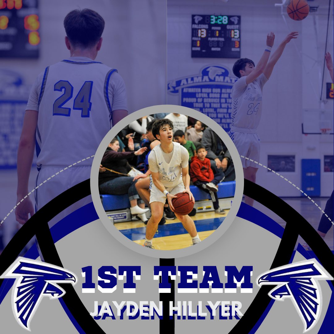 ATWBoysHoops's tweet photo. Congrats to Jayden Hillyer for being named 1st Team All League!!!

Came off the bench, never complained, just worked his butt off. Played as our 6th Man, placed in the Top 6 in votes for all players throughout the CCC. 

School record 49% from 3 in league. Highest A/TO, 68 eFG% https://t.co/UmST0yVOxn