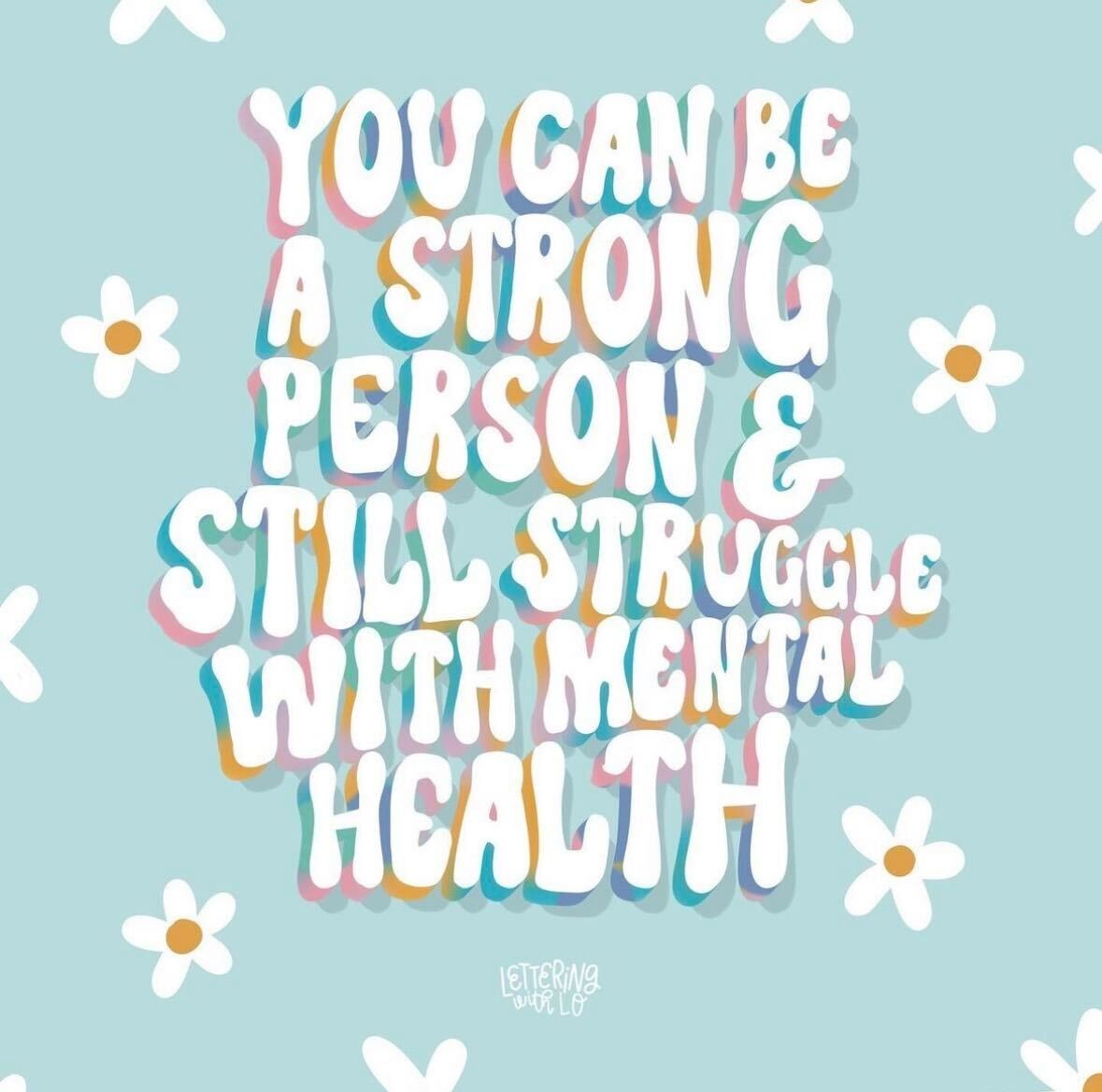 NAMI_Nv's tweet photo. Two things can be true at the same time, you can be a "strong person" and still struggle with your mental health. Just remember there is help and support for you in your time of need.π
Image @letteringwithlo IG
#mentalhealthmatters #notalone #itsokaytonotfeelokay https://t.co/EvFHr2iqO8
