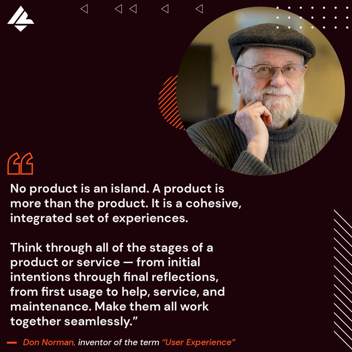 Don Norman believes that UX design should be a cohesive, integrated set of experiences. What does UX mean to you? 💡

#UXtrends #UX #Donnorman #IntentionLabs