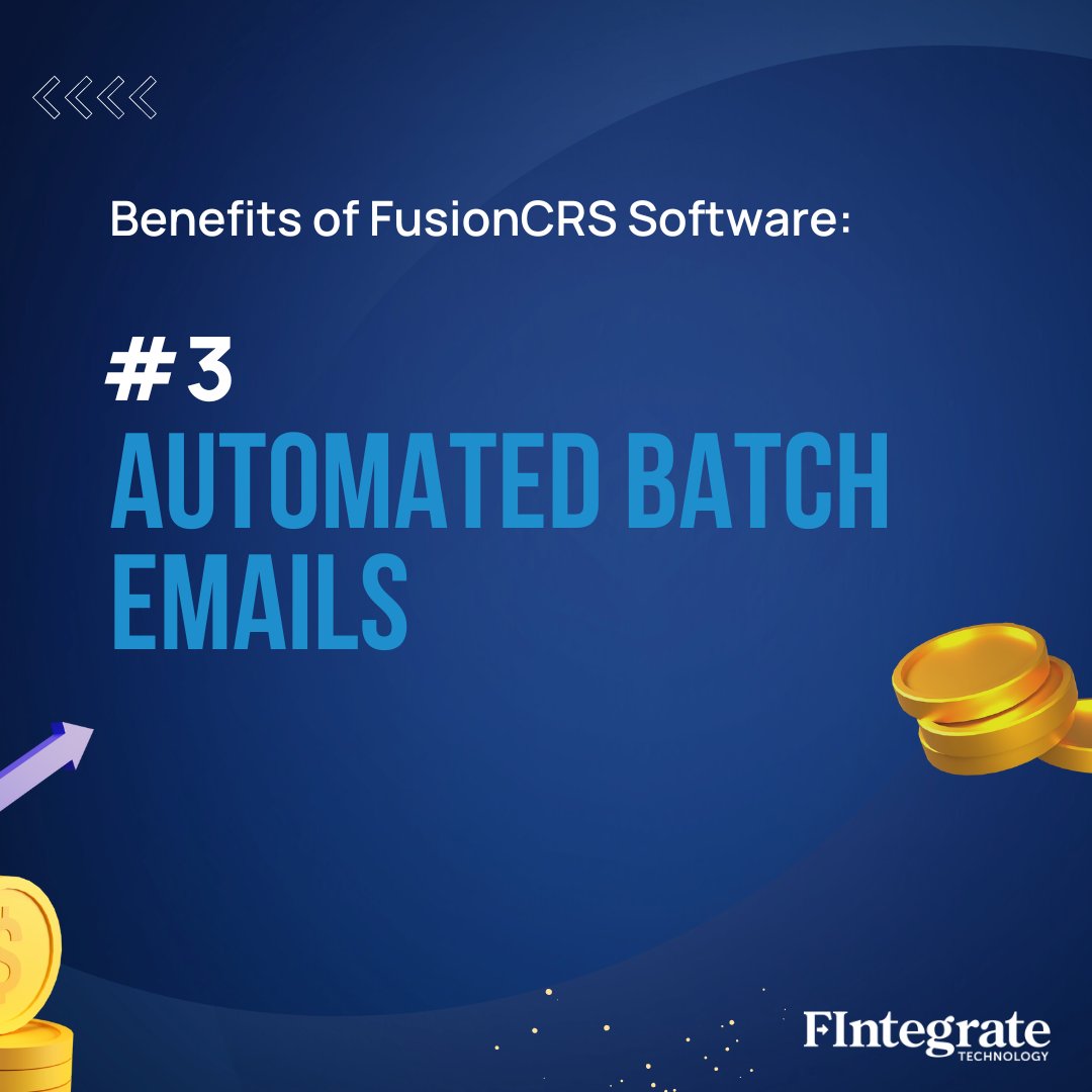 FintegrateT's tweet image. How can FusionCRS benefit YOU? 🤲

#3️⃣ - AUTOMATED BATCH EMAILS 

Learn more here: fintegratetech.com

#collectionsmanagement #communitybanking #commnunitybank #creditunions #fintechnews