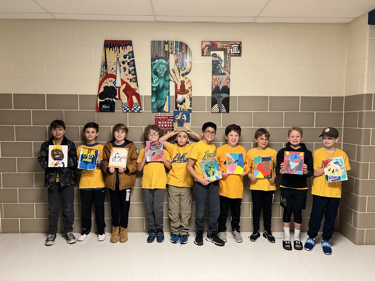 MrHennebry_lhs's tweet photo. Recently members of NAHS & I taught art lessons with Lemont Boy Scout Pack 249. They drew a self portrait, created a Picasso inspired painting & attended the LHS Winter Art Exhibition to earn their Art Merit Badge! #WeAreLemont #Community #OneSchoolOneCommunity https://t.co/QF8nNPFyfs