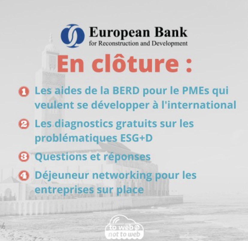 OSCI_Federation's tweet image. La Banque Européenne pour la Reconstruction et le Développement #EBRD, l'Association Marocaine des Exportateurs #ASMEX et l'Agence du Développement du Digital ADD_Officiel organisent un séminaire sur le thème du « #E-export : Comment le digital peut booster vos exportations »