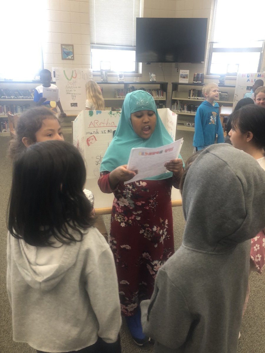RiversideOtters's tweet photo. Awesome Gallery of Heroes wax museum by Ms. Jubirt’s 2nd grade class. They worked very hard researching, creating visuals, and presenting influential African Americans. https://t.co/cxcR3iUdYR