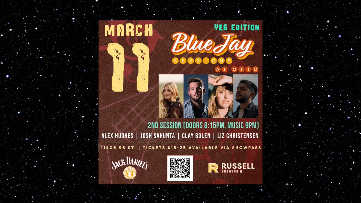 Edmonton 🌟 I’m so thrilled to be in town for a JUNO week <a href="/bluejaysessions/">Blue Jay Sessions</a> round at Otto!!! I’m sharing the stage with some beautiful people on March 11th at 9pm. There are only 12 tickets left, so I really hope to see ya there!! 😊❤️

Tickets:
showpass.com/blue-jay-sessi…
