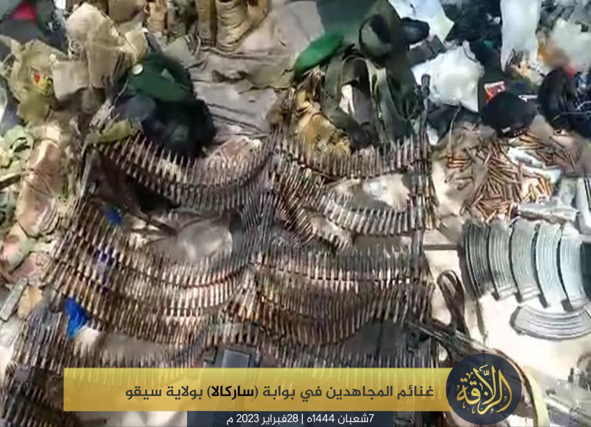 SahelLeaks's tweet photo. #Mali / #Ségou le groupe terro-riste #JNIM revendique l’attaque du checkpoint de #Sarakala près de markala à quarantaine de km de Ségou dans la nuit du 26 au 27 février causant la  mort de deux militaires. https://t.co/KBFnAG2q3H