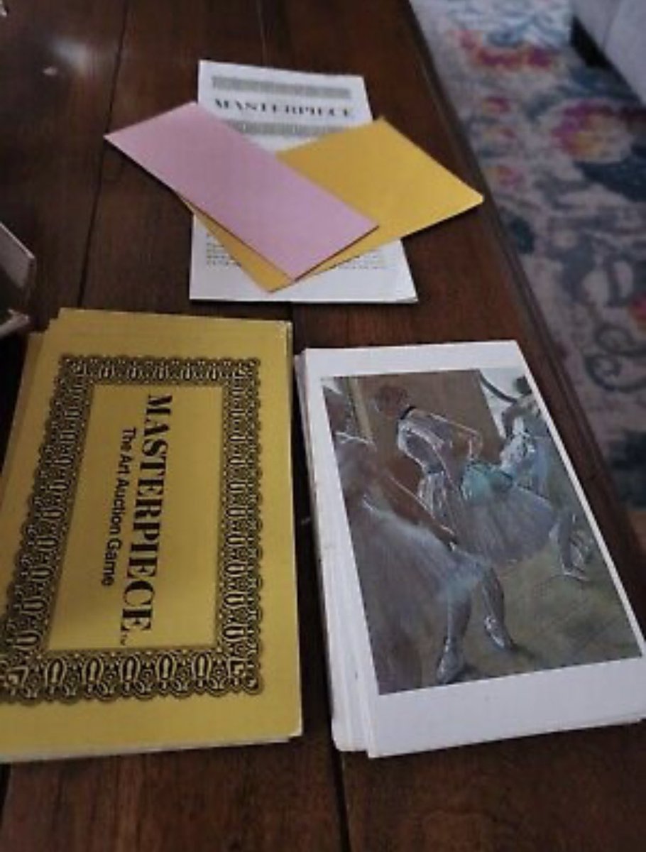 dcbartel's tweet image. I’ve gradually come to realize that most everything I know and appreciate about Art has its foundation in the Parker Bros board game “Masterpiece”.