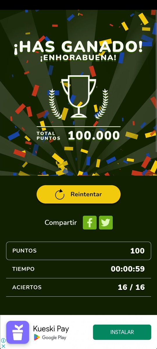 MPopo2547's tweet photo. He obtenido 100 puntos en 00:59 min. en la actividad DESARROLLO DE LA LENGUA. ¿Puedes superarlo? https://t.co/YPY4JK2x24 #Educaplay https://t.co/rE1h98ul3Q