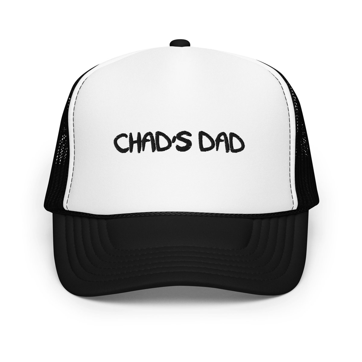 JasonAnsellTO's tweet photo. Chad’s Dad Foam trucker hat available now in our gift shop - now accepting crypto payments! https://t.co/2pfdWyq79y #nft #nfts #nftmerch #crypto #merch #hat #fashion #style #chadsdad https://t.co/1iikM9W6ci