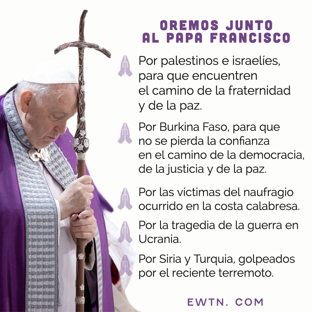 EWTNespanol's tweet photo. Acompañamos al Papa Francisco en oración por tantos hermanos nuestros que sufren. https://t.co/sCkJcz5vMt