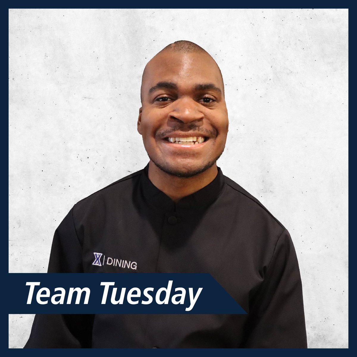 xavierdining's tweet photo. Meet Josh, he joined the Xavier Dining team in the fall. His favorite part of his job is communicating with his work friends and peers. In his free time he enjoys blogging and creating inspirational post.
#XavierUniversity #XavierDining #TeamTuesday https://t.co/BMRFniMbMC