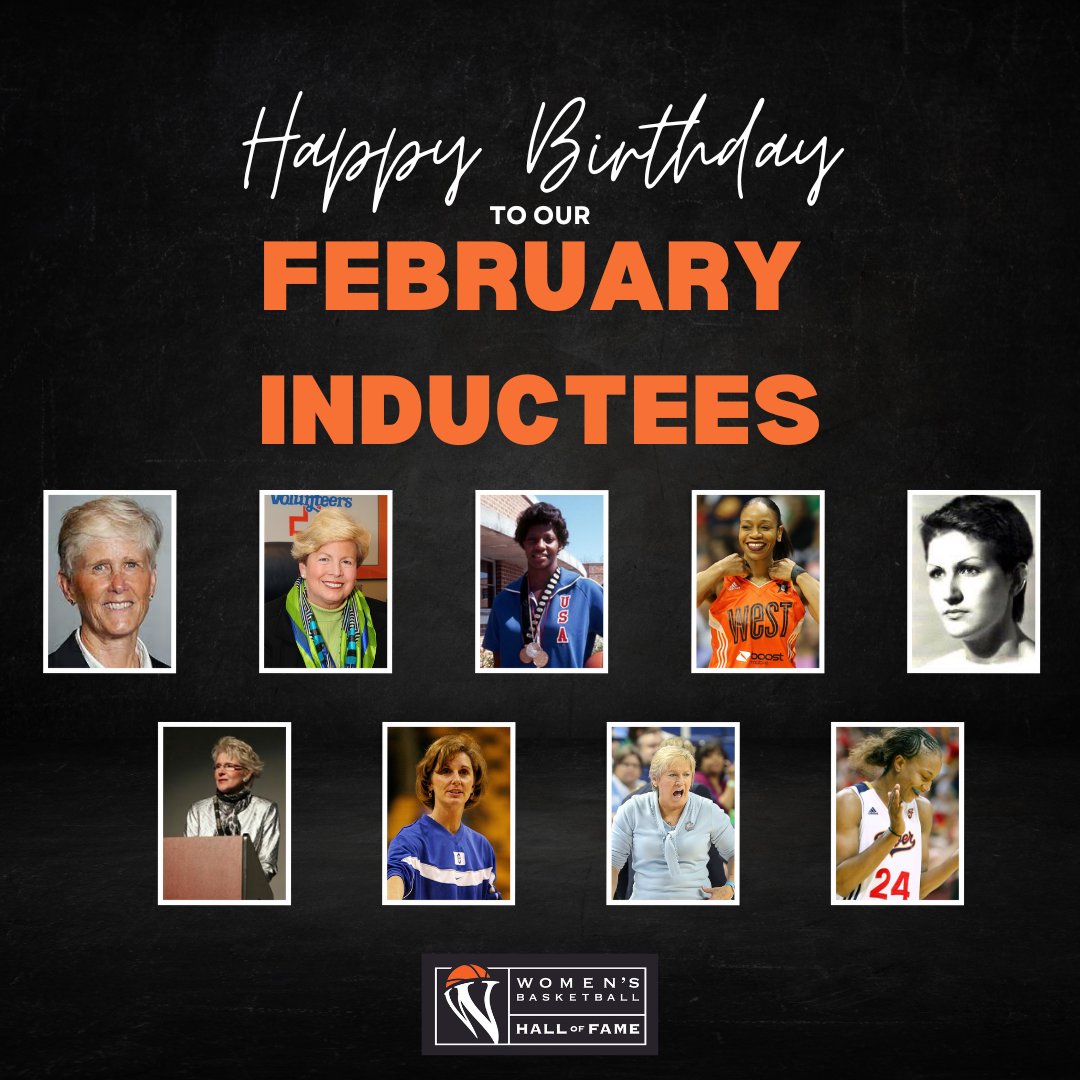 WBHOF's tweet photo. Happy Birthday to our February WBHOF Inductees. Respectfully remembering those that we have lost. #WBHOFamer #WBHOFbdays #HonorCelebratePromote https://t.co/PvZ6Cghrwn