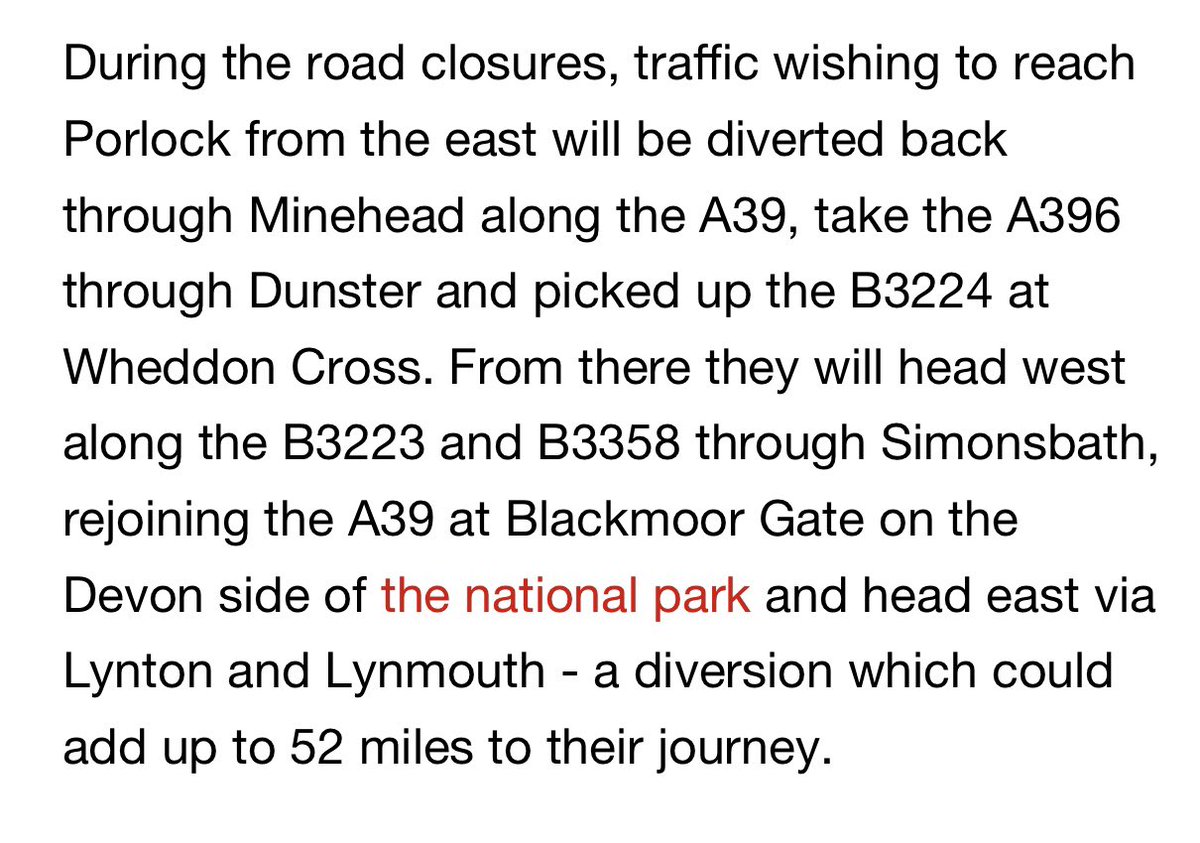 How about this as a diversion for a road closure next month.  #porlock #RoadClosureUpdate @holnicoteNH