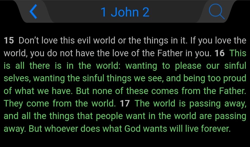 Live for eternal life. Serve Jesus.

Forget the things of this world.