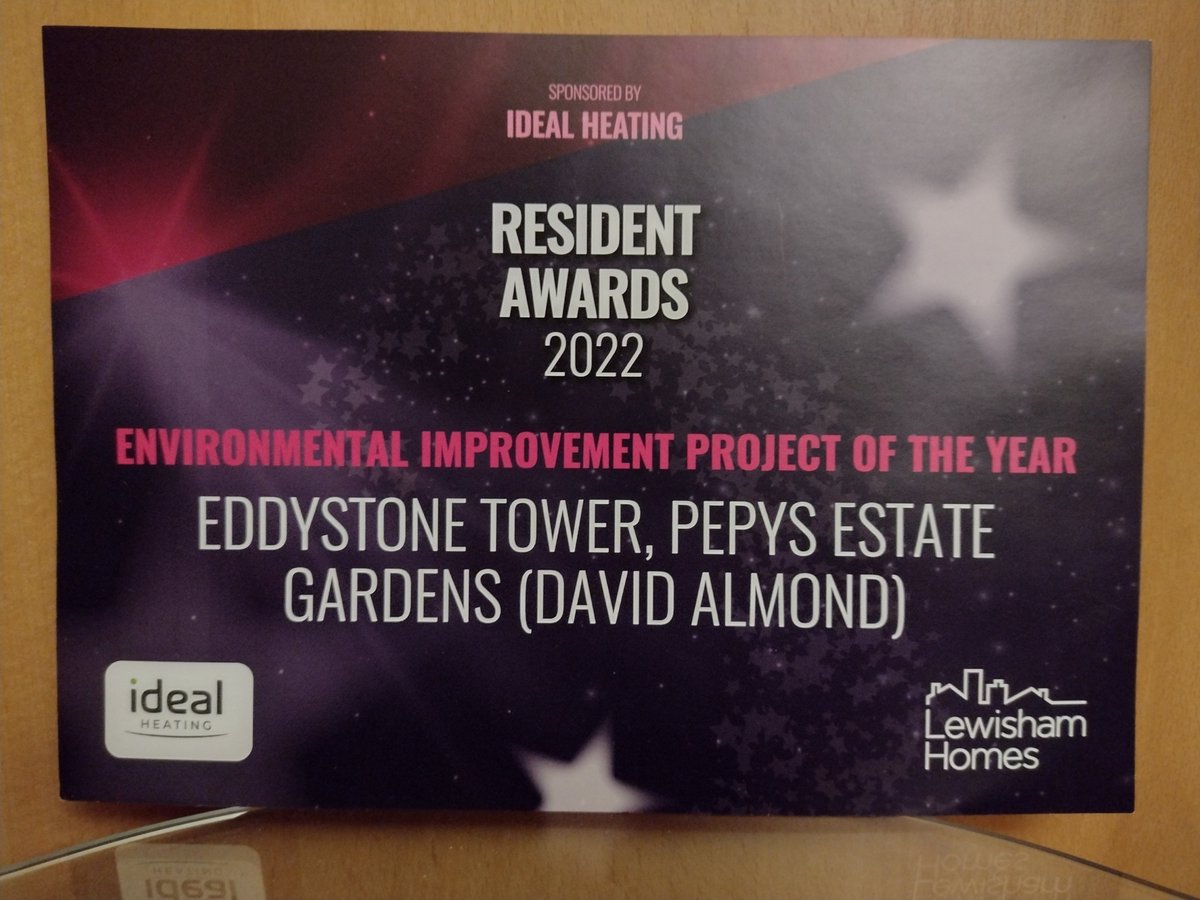 Eddystone Tower were delighted to have Won these Awards at this evenings <a href="/lewishamhomes/">Lewisham Housing Services</a> Resident Awards.
Big thanks to Lewisham Homes Customer Relations Team who organised a brilliant event.
<a href="/LewishamCouncil/">Lewisham Council</a>