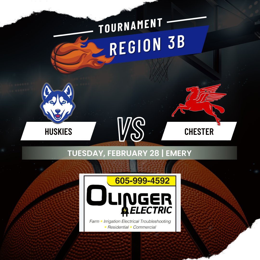 Huskies host Chester tonight in region action! Tip-off set for 6:30 in Emery!