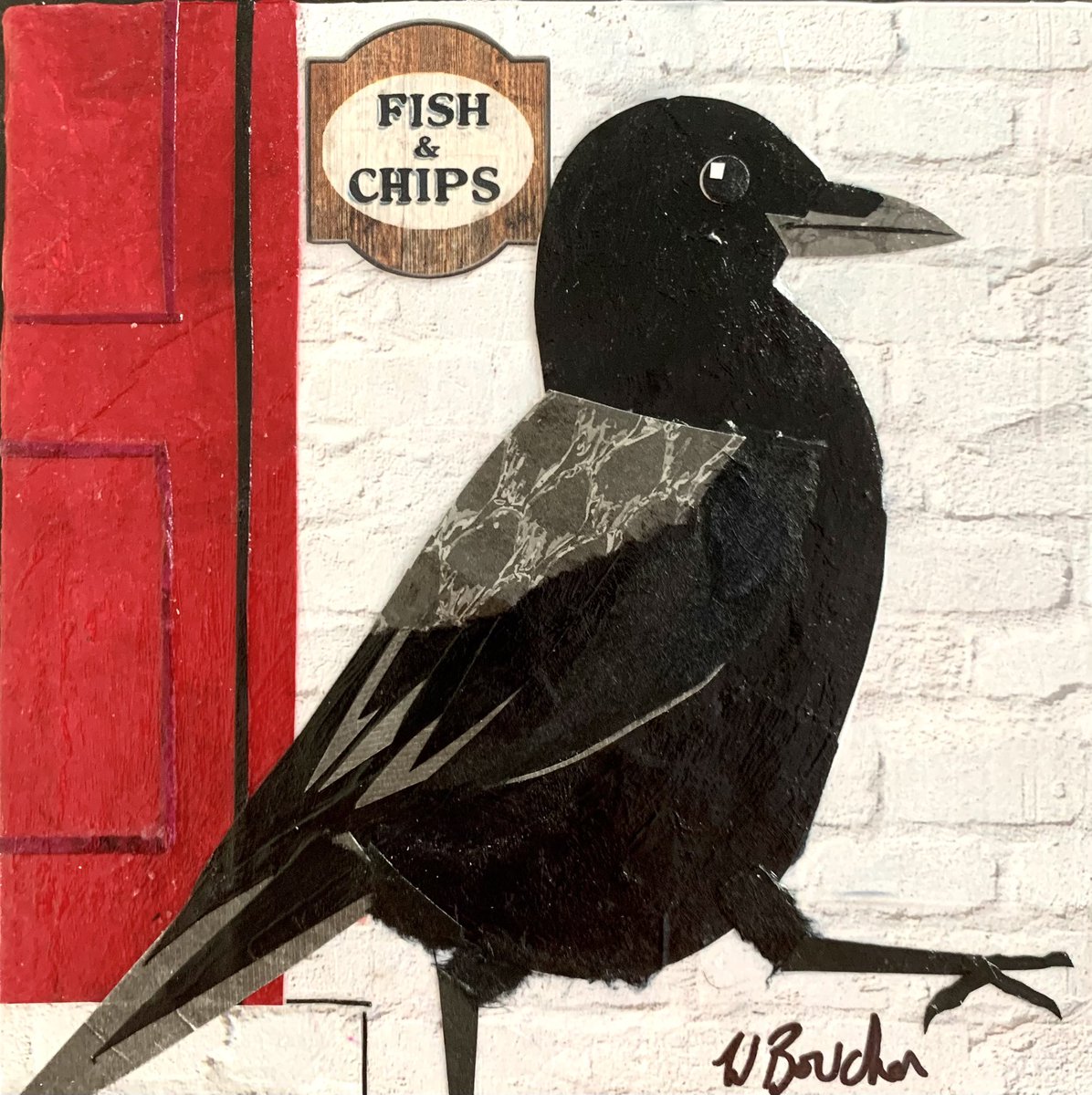 Newscats2's tweet photo. Wee Little British Crow. https://t.co/arhzHf0IJ4