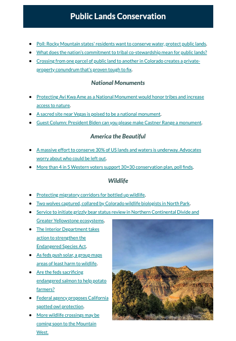 themountainpact's tweet photo. Read @TheMountainPact February #ConservationUpdate that covers current issues impacting western mountain communities like #climatechange, how @POTUS should designate more #nationalmonuments, &amp; how to @BLMNational can do more to protect our #Publiclands.
https://t.co/b5KFB1kvr4 https://t.co/zKgZBQPlFK