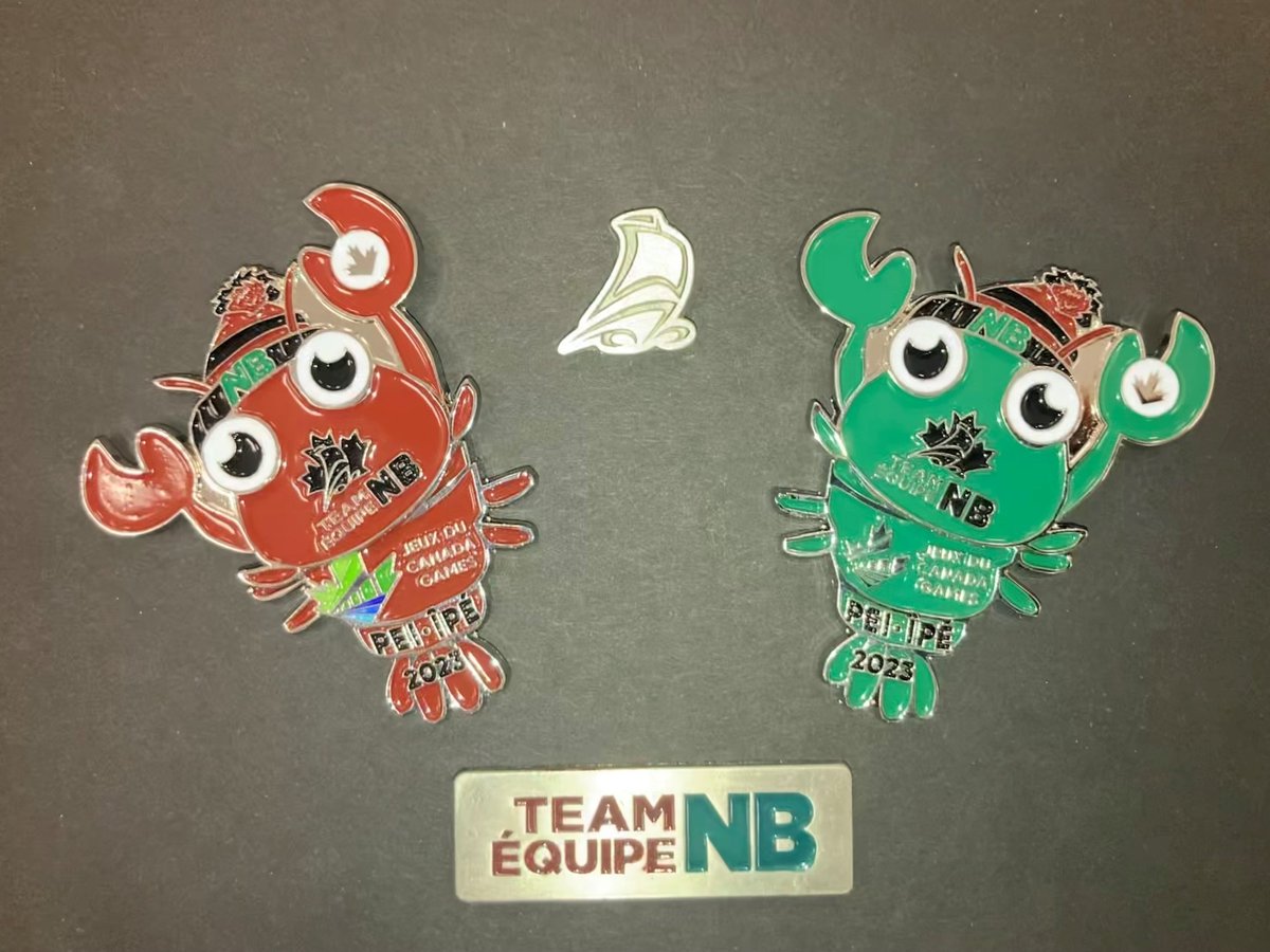 We just spoke about @Team_EquipeNB's very popular Canada Games pins. It's easy to see why they are the toast of Charlottetown!