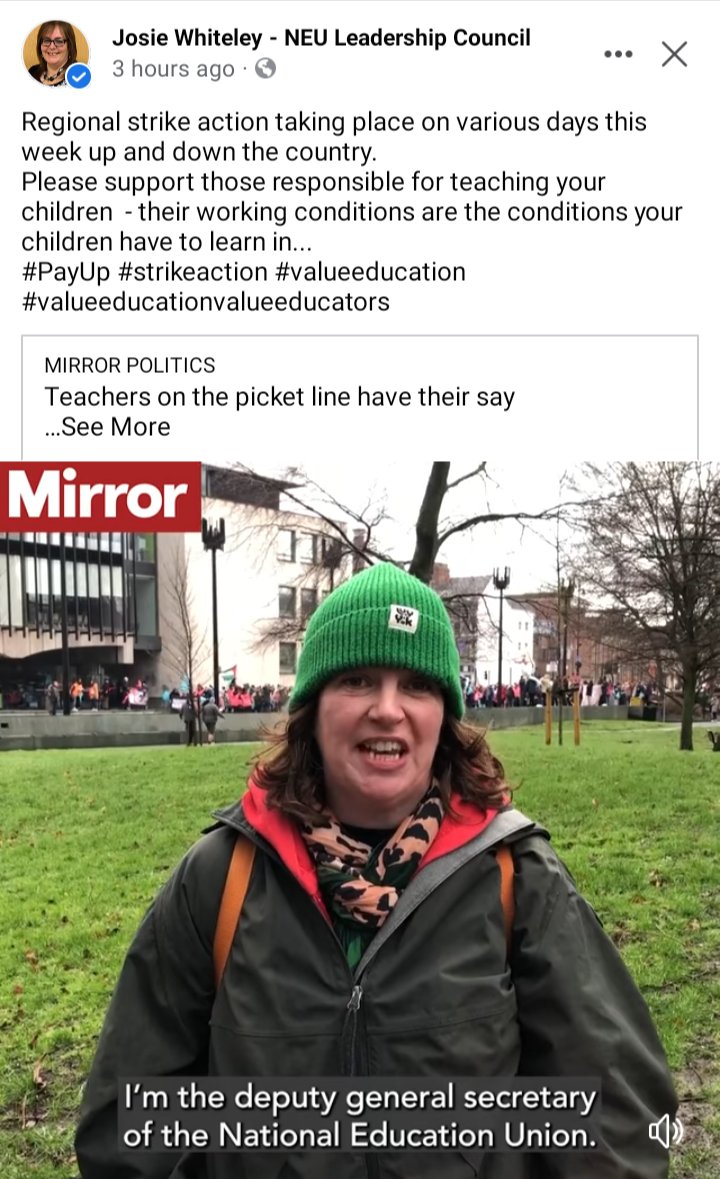 JosieW_AMiE's tweet photo. NEU General Secretary candidate Niamh Sweeney supporting striking teachers in the North-East earlier today. Such a skilled + knowledgeable candidate is just what we need in these trying times. Please use your vote. #valueeducationvalueeducators #voteNiamh @Niamhms23 @Niamh4NEU https://t.co/XYbnY0J5mV