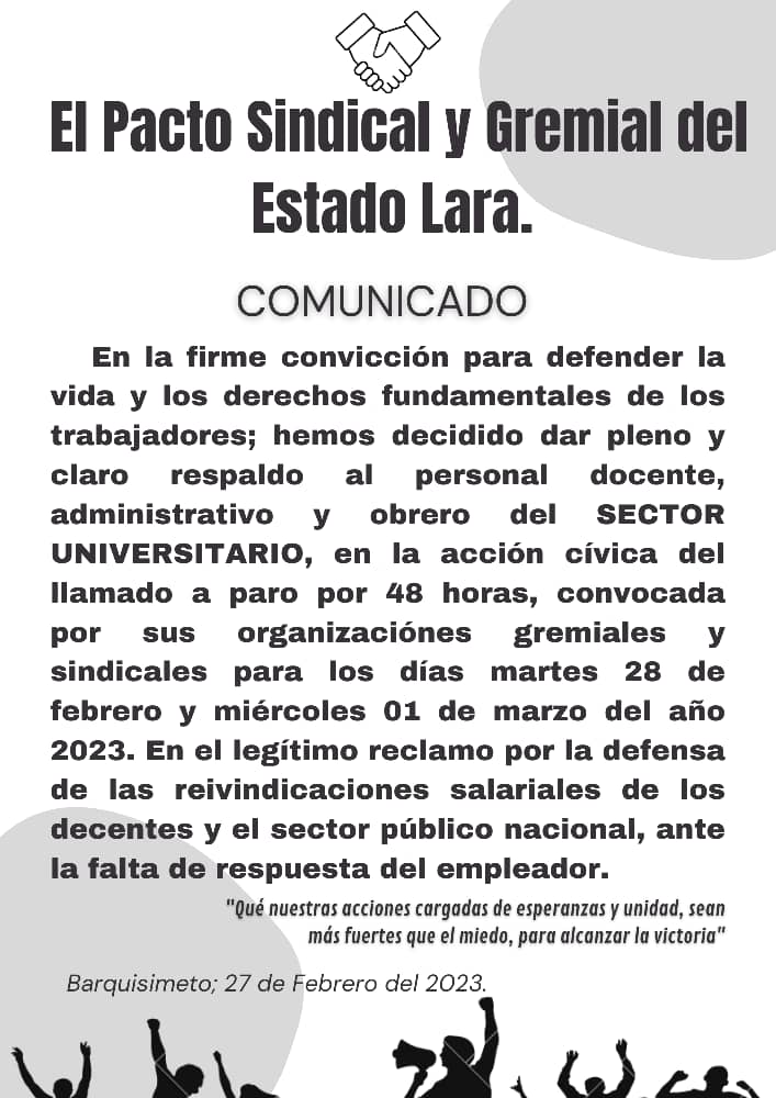 apuclagremio's tweet photo. #ParoNacional
#paro48horas
#sueldosjustosya
#SalariosJustos
@FAPUV https://t.co/C5bZ4L9YvL