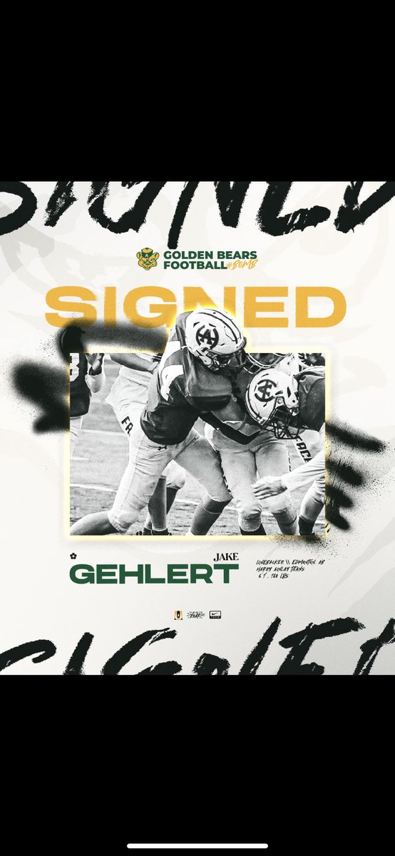 GehlertJake's tweet photo. Super excited to announce my commitment to the University of Alberta🐻💚 https://t.co/Yxf5M3oGTl