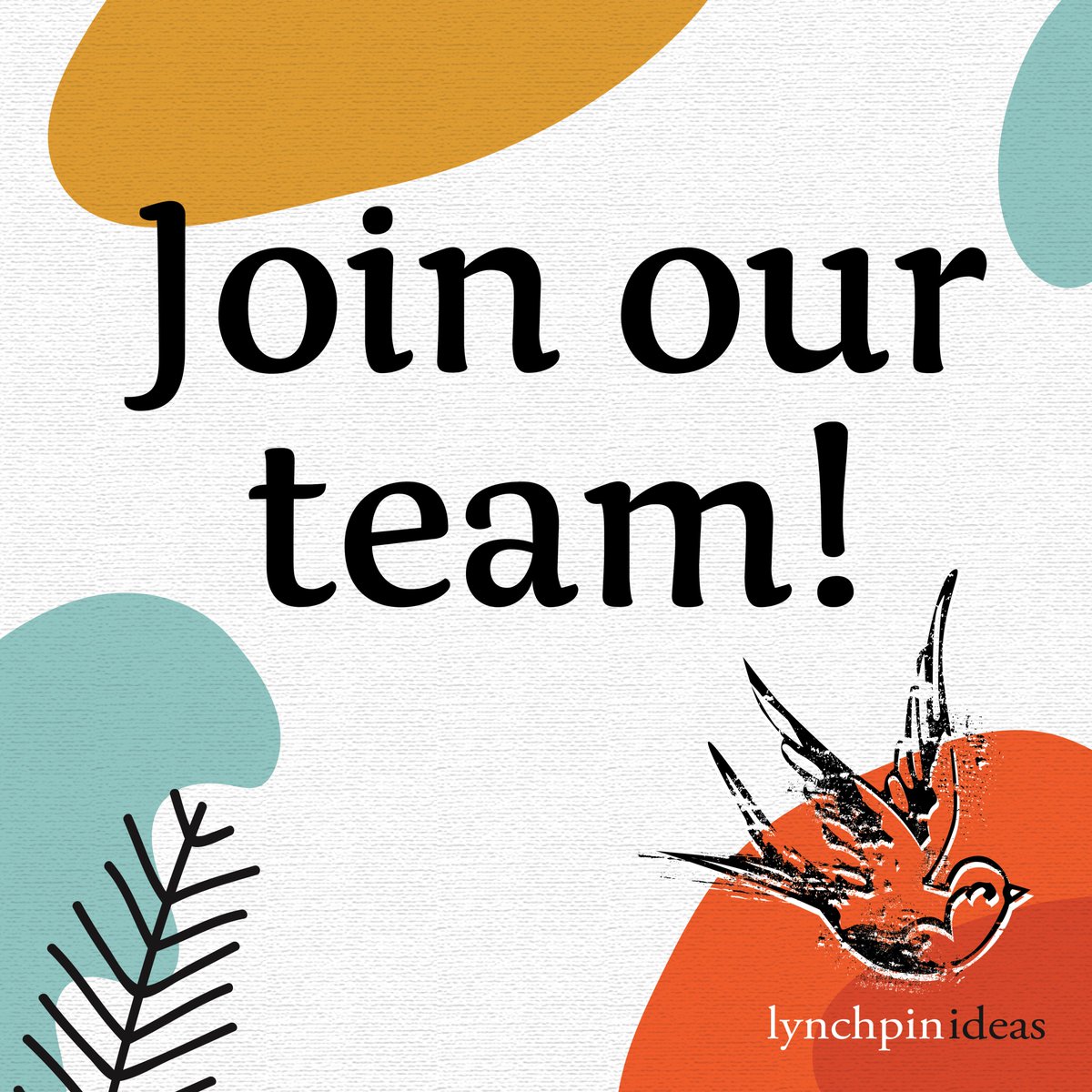 lynchpinideas's tweet photo. We are looking to add a Communications Coordinator to our growing team! Looking for a fun, fast-paced, and creative job in strategic communications? Here's where you can learn more: https://t.co/Mc6eAOzR2F https://t.co/5URFa2B3oi