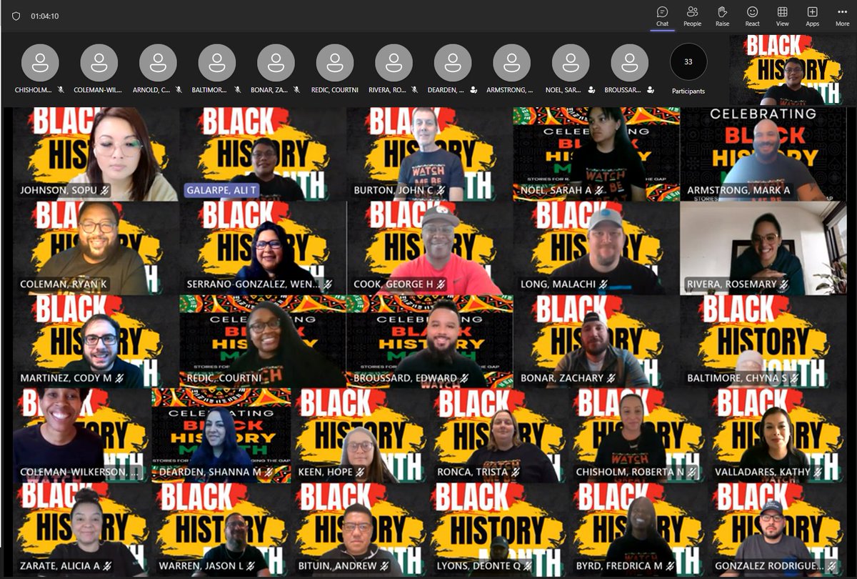Dana Coleman-Wilkerson (@dcwbossmode) on Twitter photo A culmination of celebrating #BHM with this year's theme of #StoriesForRacialHealingBridgingTheGap.
<a href="/TheGoodLifeKev/">Kevin McDorman</a> <a href="/guinn_zack/">Zack G</a>
<a href="/AliGalarpe/">Ali Galarpe</a> <a href="/Shanna_Dearden/">Shanna Dearden</a>
@edbroussardjr <a href="/MarkAnthony_711/">MarkAnthony</a>
<a href="/KathyValladare8/">Kathy Valladares</a>
#DCWBossMode #GuinningTogether #MBCGoodStuff #WinAs1Fam #LifeAtAT A culmination of celebrating #BHM with this year's theme of #StoriesForRacialHealingBridgingTheGap.
<a href="/TheGoodLifeKev/">Kevin McDorman</a> <a href="/guinn_zack/">Zack G</a>
<a href="/AliGalarpe/">Ali Galarpe</a> <a href="/Shanna_Dearden/">Shanna Dearden</a>
@edbroussardjr <a href="/MarkAnthony_711/">MarkAnthony</a>
<a href="/KathyValladare8/">Kathy Valladares</a>
#DCWBossMode #GuinningTogether #MBCGoodStuff #WinAs1Fam #LifeAtAT