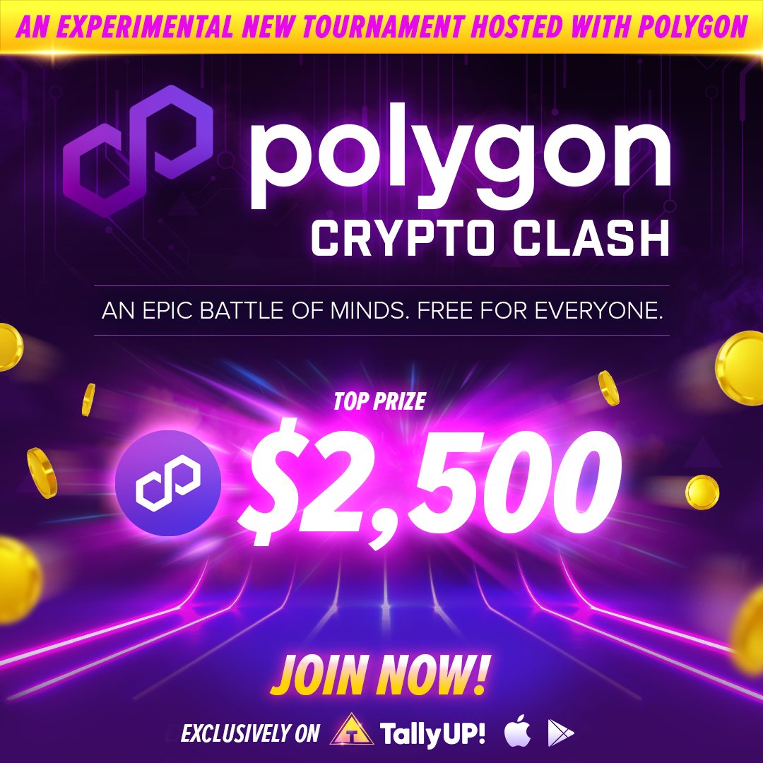 tallyup's tweet photo. Big day! We are excited to announce that our friends at @0xPolygon are co-hosting a TallyUP tournament, launching today! π₯βοΈπ
#PolygonClash will be our largest tournament ever and marks a big step forward in #play2earn, #learnandearn, and #web3 gaming!π
1/x https://t.co/tWVSTEe0Rg