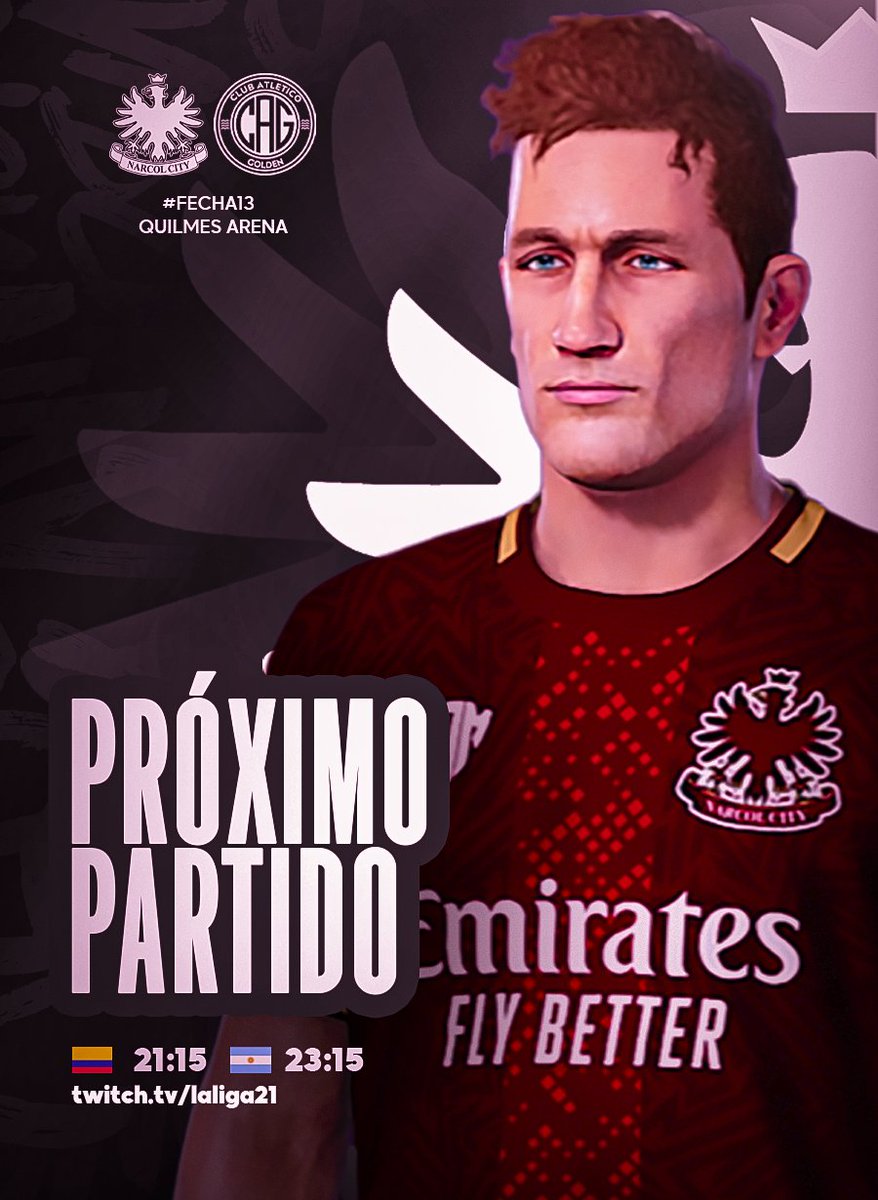 🔜 Penúltimo partido en nuestra zona. Mañana visitaremos el Quilmes Arena para un duelo inperdible contra #Golden por la #Fecha13 de #La212, a las 21:15  (🇨🇴) | 23:15 (🇦🇷)

#VamosAndino | <a href="/LaLiga21Of/">La Liga 21</a> 🦅
📺 twitch.tv/laliga21