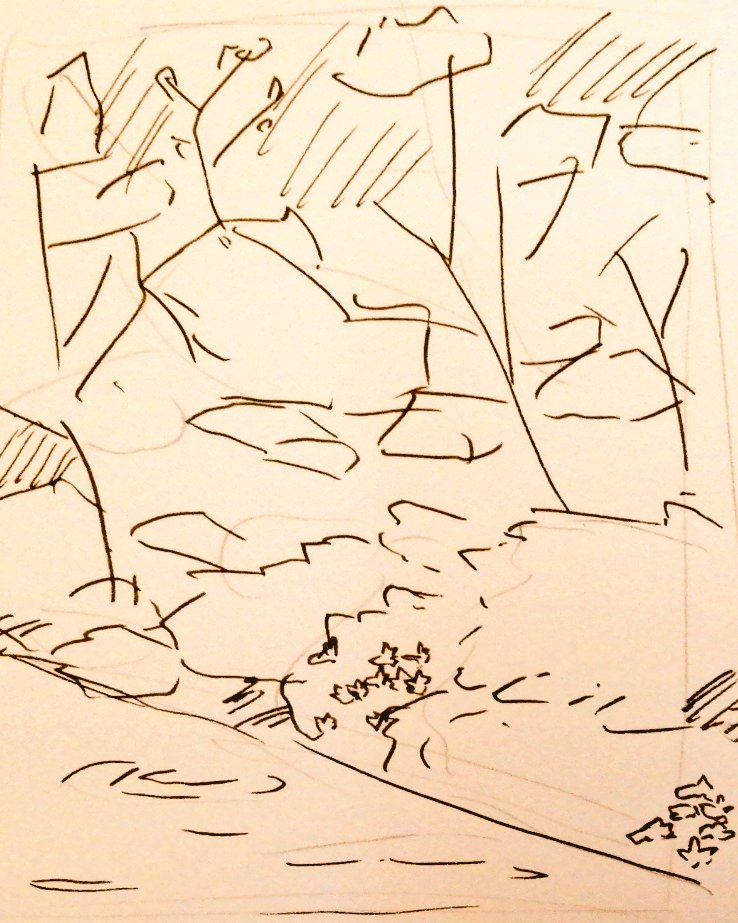 #一日一模写Ⅲ 66/365
今日は足と…
紅葉です。本当に紅葉なんや。信じて…💦🥲 