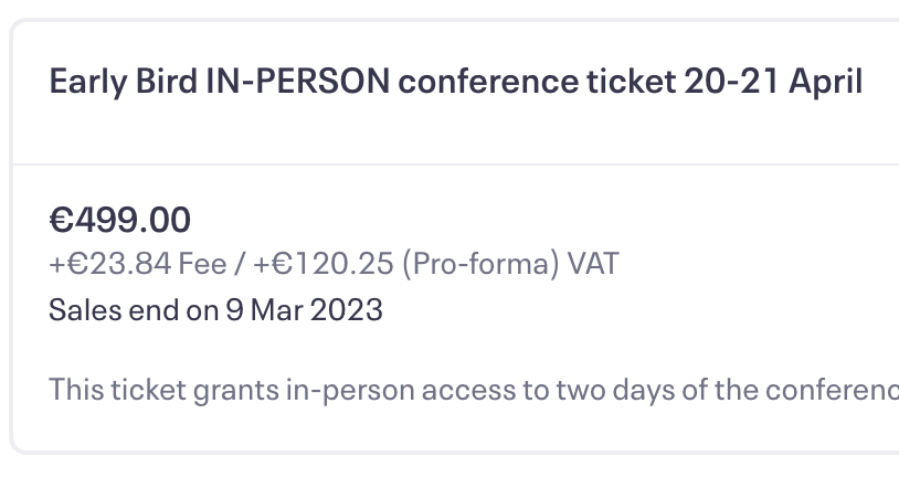 € 500 o ingresso early bird da @ElixirConfEU 🫠
Tenho sinceras dúvidas se esse valor faz qualquer sentido