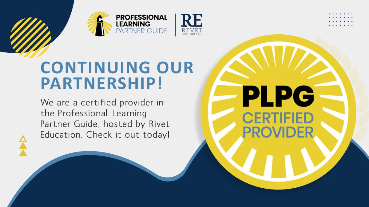 We are a proud certified provider in @Rivet_Education Professional Learning Partner Guide. Check out our
profile in the upgraded #plpartnerguide to learn more about our #CurriculumPL services. plpartnerguide.org/partner/mathem…
#implementationmatters