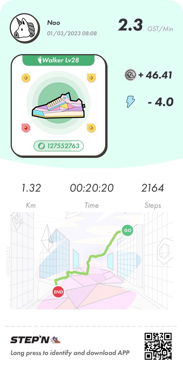N_in_Syd's tweet photo. #STEPN 
I got up at 5am and walked to see 🌅 at beach. It was first time to use 28 energies since I started stepn⚡️
@Firelauncher_ @Stepnofficial 

長かった🫠🫠🫠 https://t.co/1k2Aesi05y
