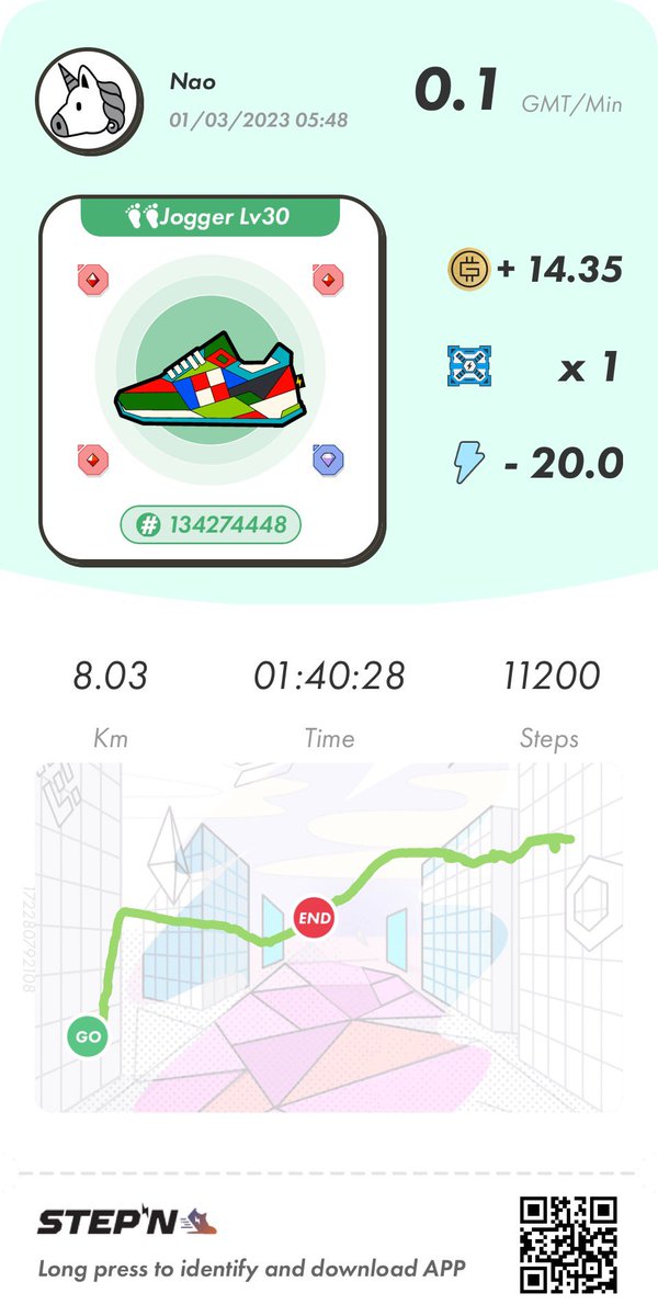 N_in_Syd's tweet photo. #STEPN 
I got up at 5am and walked to see 🌅 at beach. It was first time to use 28 energies since I started stepn⚡️
@Firelauncher_ @Stepnofficial 

長かった🫠🫠🫠 https://t.co/1k2Aesi05y