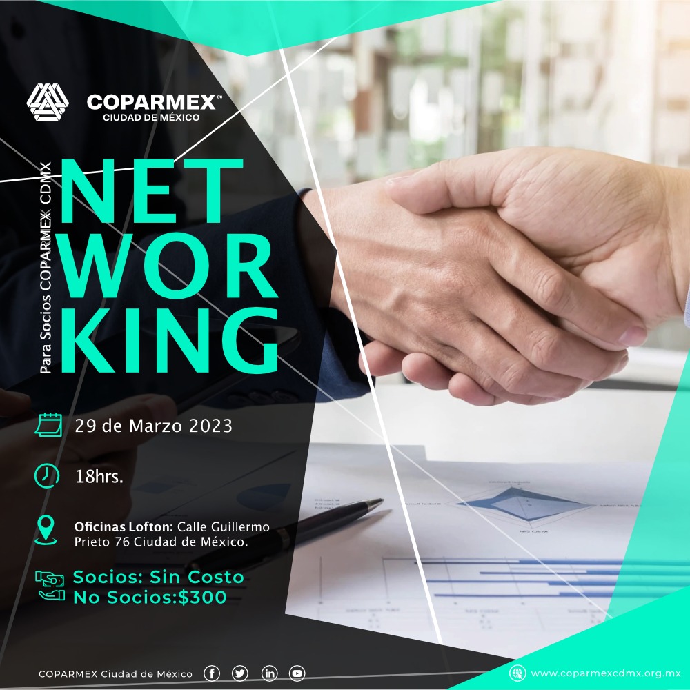 Coparmex_CDMX's tweet photo. Genera nuevos aliados comerciales en nuestra convivencia con empresarios socios de #CoparmexCDMX. 🤝🏻

🗓 29 de marzo
⏰ 18 hrs.
📌Oficinas @Lofton_SC

✍🏻¡Regístrate! https://t.co/D2EeAnyChh

🌐 https://t.co/2zIf0kBjQi

#CoparmexCDMX #Empresarios #Coparmex #Networking #Negocios https://t.co/xIY8HygntU