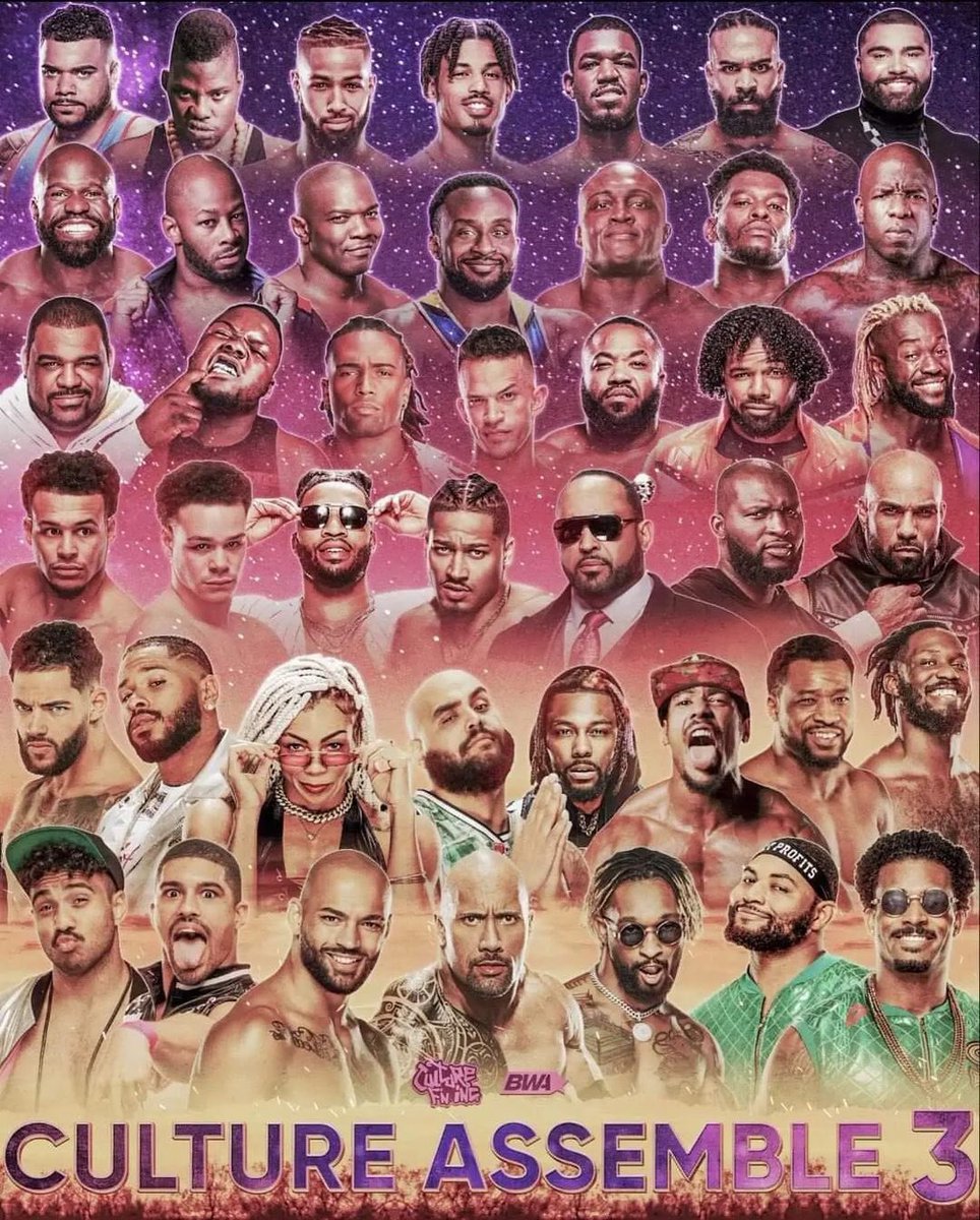 𝗖𝗨𝗟𝗧𝗨𝗥𝗘 𝗔𝗦𝗦𝗘𝗠𝗕𝗟𝗘!! ✊🏽✊🏿✊🏼✊🏾

Celebrating the top male talent in the top promotions in Pro Wrestling - WWE, NXT, AEW, IMPACT & MLW

@thewrestlingpurist 🖤

#BlackHistoryMonth #BlackTalent #BlackWrestlersMatter #WWE #NXT #AEW #BlackChampions #BlackExcellence