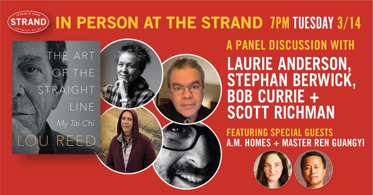 Join us for a panel discussion on release day for The Art of the Straight Line: My Tai Chi. Tuesday, March 14 at 7pm at The Strand in NYC. tickets: eventbrite.com/e/laurie-ander…